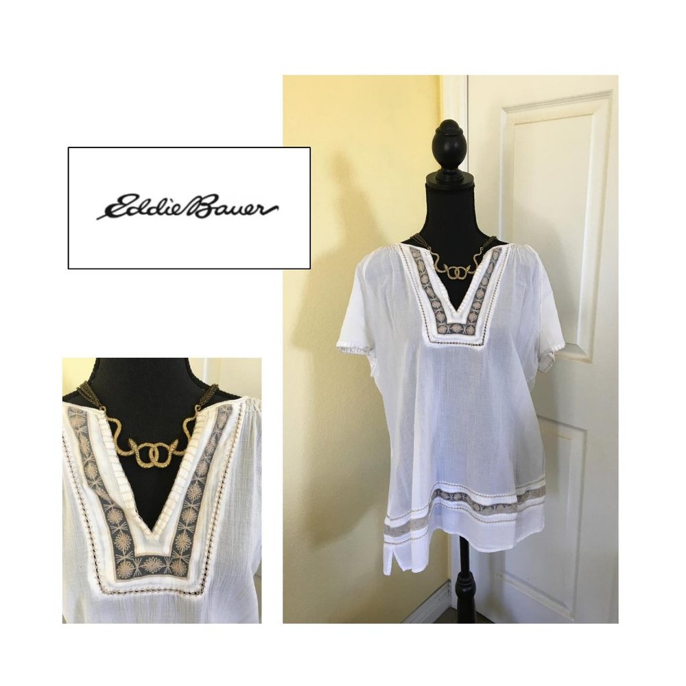 Boho Eddie Bauer Tunic Top Size XL